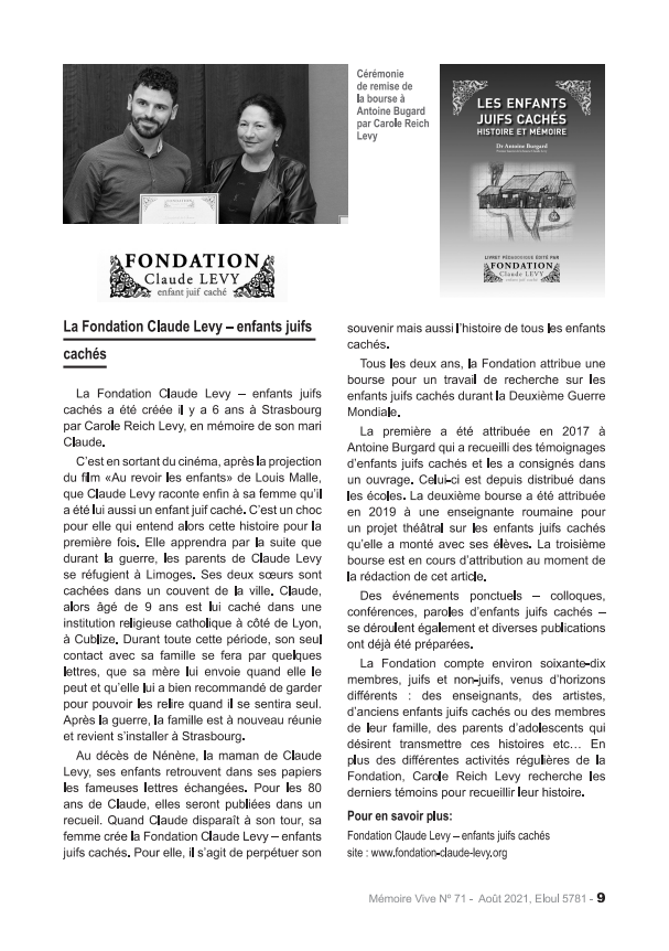 article paru dans Mémoire Vive n°71
